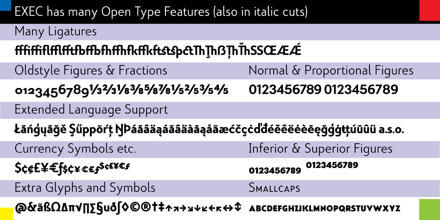 Пример шрифта Exec SemiBold Italic